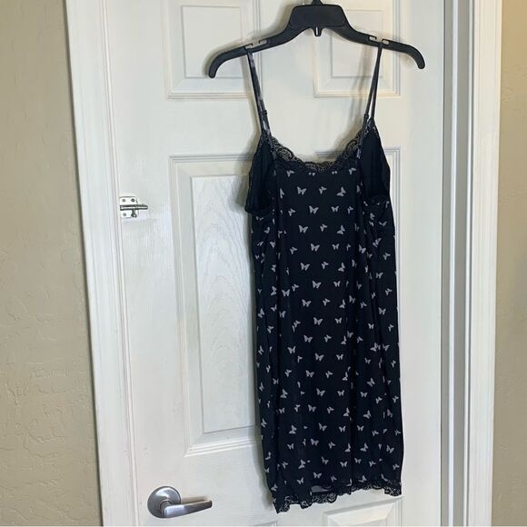 Wild Fable Black Butterfly Slip Dress Size Large - Picture 8 of 11